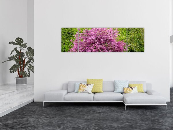 Obraz rozkvetlého stromu na louce (170x50 cm)