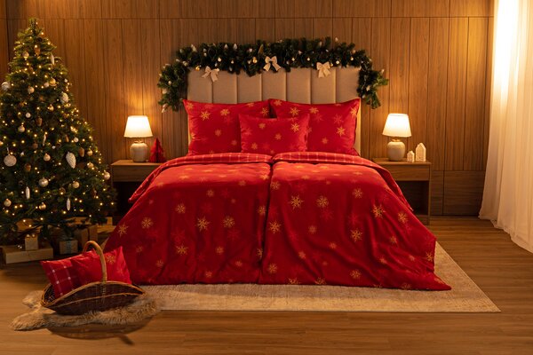 Povlečení Vánoční romance Flanel premium 1x 140/200, 1x 70/90
