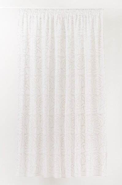 Bílo-šedá záclona 140x245 cm Amanda – Mendola Fabrics