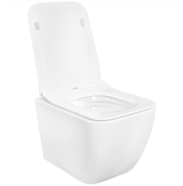 Rea Martin - závěsná WC mísa Rimless 51x37 s pomalu-padajícím sedátkem, bílá, REA-C8006