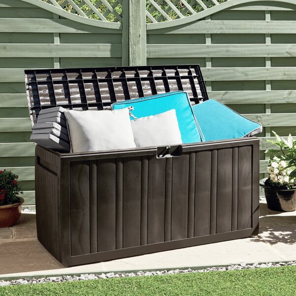Úložný box na podušky hnědý 117 x 45,5 x 57,5 cm 270 l