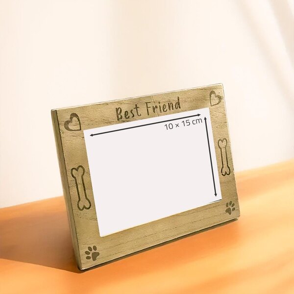 Dřevěný fotorámeček "Best Friend", 10 x 15 cm