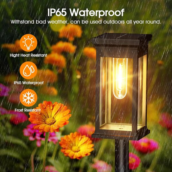 LEDsolar Tungsten hranaté na osvětlení cesty 4 ks, bezdrátové, iPRO, 1W, teplá barva