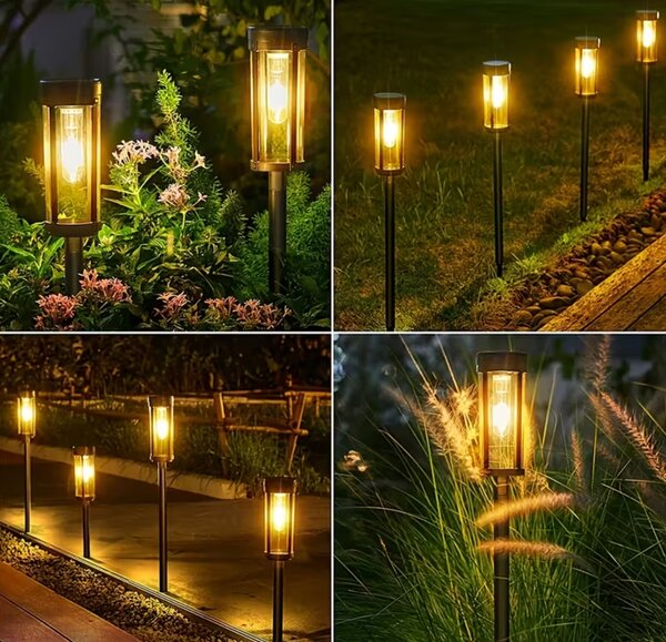 LEDsolar Tungsten kulaté na osvětlení cesty 2 ks, bezdrátové, iPRO, 1W, teplá barva