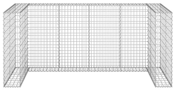 Gabionová zástěna pro popelnice pozinkovaná ocel 254x100x110 cm