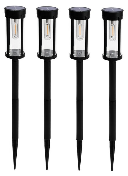 LEDsolar Tungsten kulaté na osvětlení cesty 4 ks, bezdrátové, iPRO, 1W, teplá barva