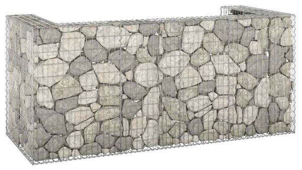 Gabionová zástěna pro popelnice pozinkovaná ocel 254x100x110 cm