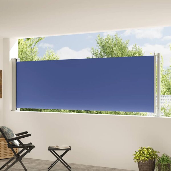 Zatahovací boční markýza 117 x 600 cm modrá