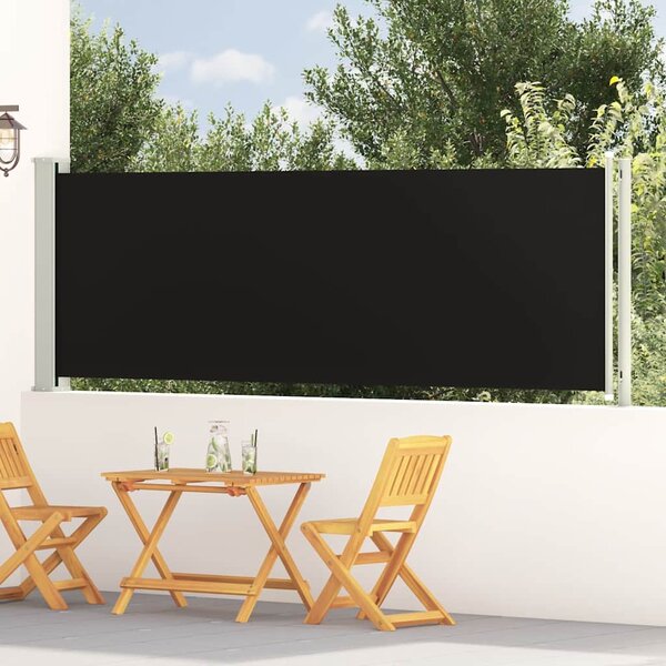 Zatahovací boční markýza 117 x 600 cm černá