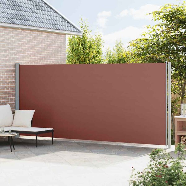 Zatahovací boční markýza 200x600 cm hnědá