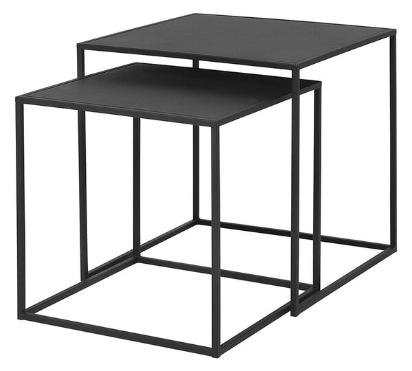Černé kovové konferenční stolky v sadě 2 ks 40x40 cm Fera – Blomus