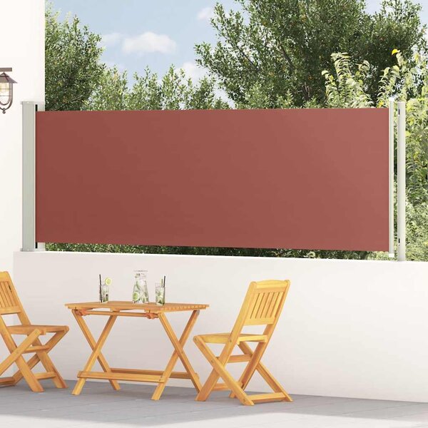 Zatahovací boční markýza 117 x 600 cm hnědá