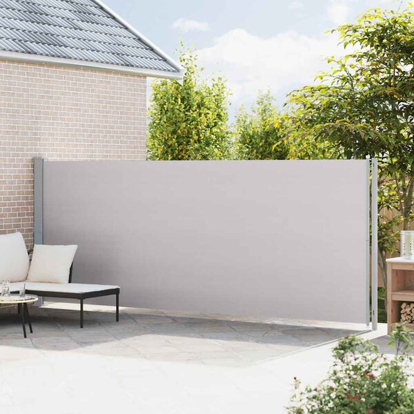 Zatahovací boční markýza 180 x 600 cm šedá
