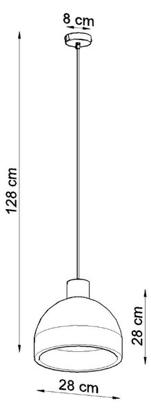 Světle šedé závěsné svítidlo ø 28 cm Filippo – Sollux