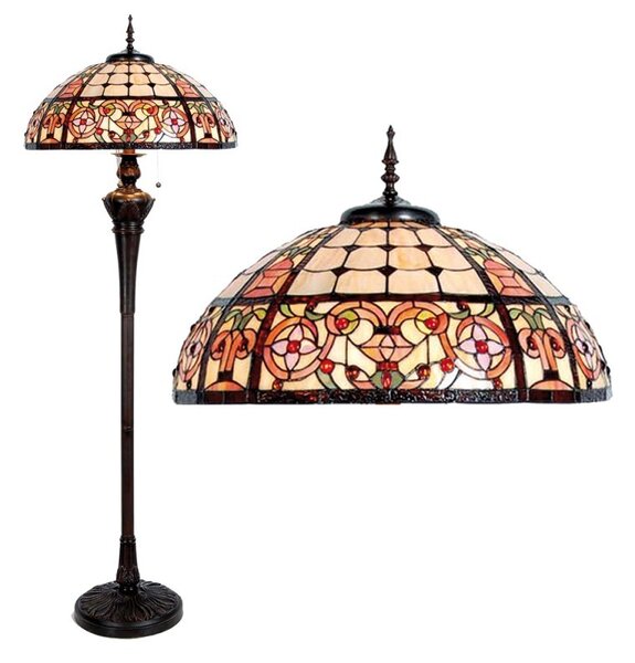 Stojací lampa Tiffany - Ø 56*165 cm 3x E27 / Max 60W - Clayre & Eef