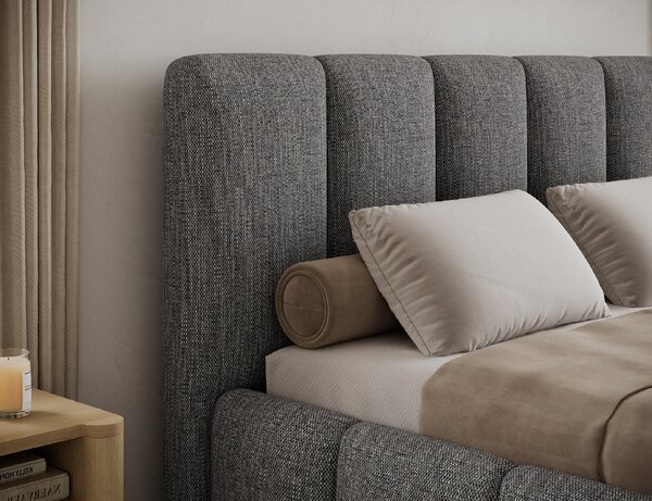 Eltap Čalouněná postel Edvige Materiál a barva potahu: Sawana 05 - tmavě šedá, Rozměr: 140x200
