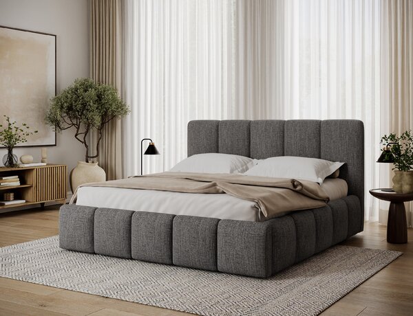 Eltap Čalouněná postel Edvige Materiál a barva potahu: Sawana 05 - tmavě šedá, Rozměr: 140x200