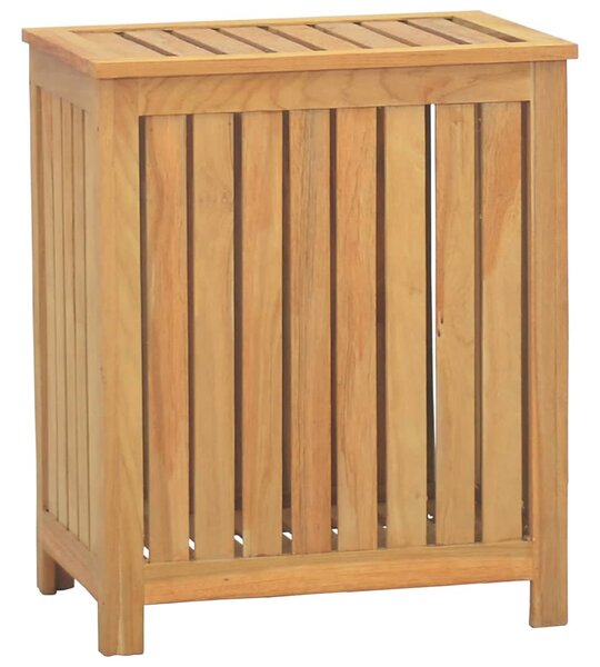 Koš na prádlo 50 x 35 x 60 cm masivní teakové dřevo