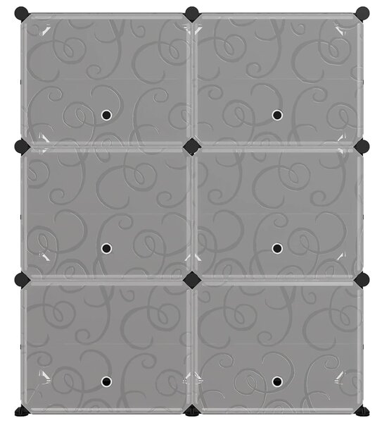 Botník černý 84,5 x 31 x 93,5 cm PP