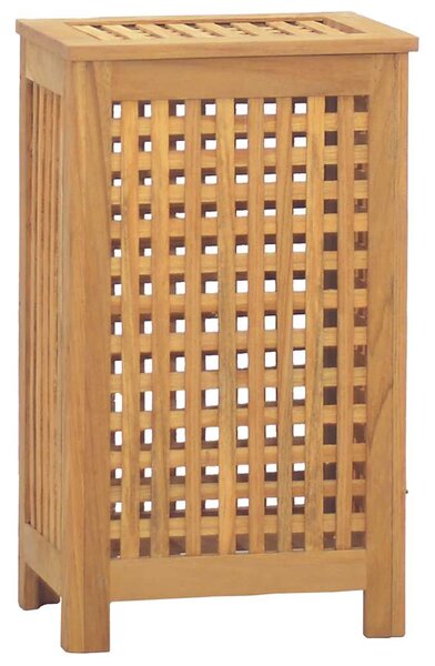 Koš na prádlo 35 x 25 x 60 cm masivní teakové dřevo