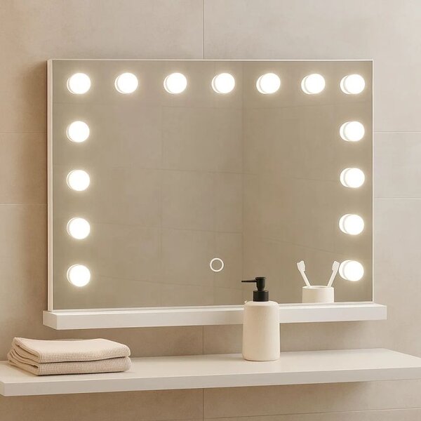 LED zrcadlo do koupelny Hollywood 58 × 43 cm