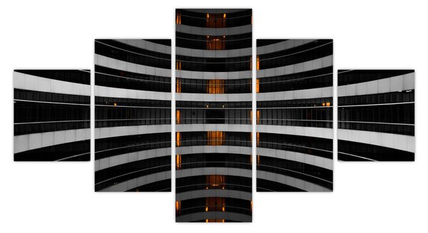 Abstraktní obraz - budova (125x70 cm)