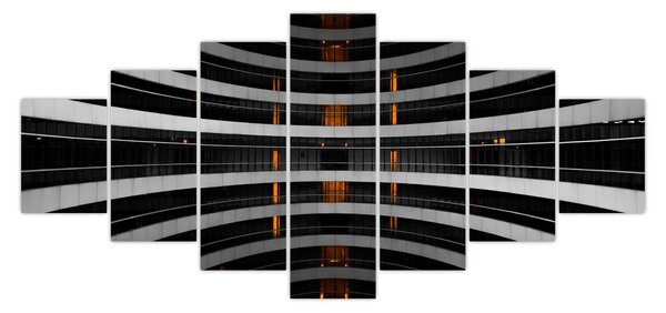 Abstraktní obraz - budova (210x100 cm)