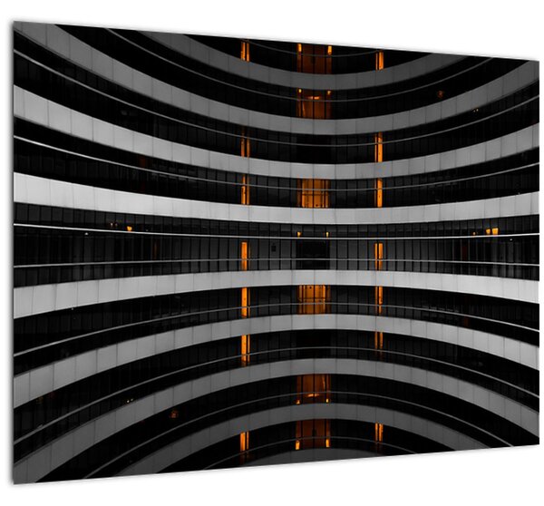 Abstraktní obraz - budova (70x50 cm)