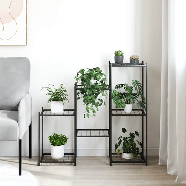 Stojan na květiny 83 x 25 x 80 cm černý železo