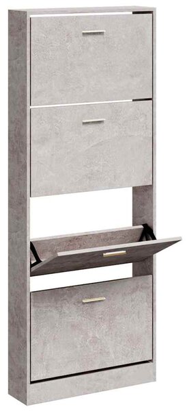 Botník betonově šedý 59x17x150 cm kompozitní dřevo