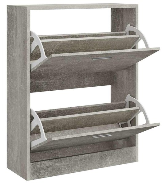 Botník betonově šedý 63x24x81 cm kompozitní dřevo
