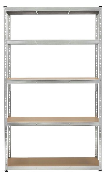 Kovový regál 205x120x45 cm 5 polic MDF SPRINGOS HA5280