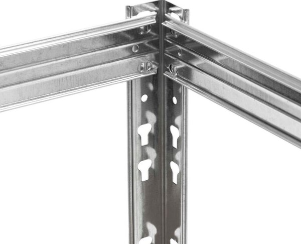 Kovový regál 205x120x45 cm 5 polic MDF SPRINGOS HA5280