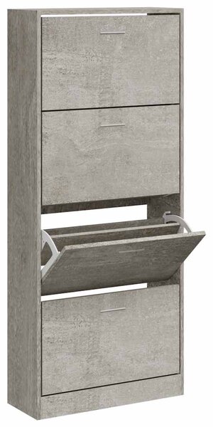 Botník betonově šedý 63x24x147 cm kompozitní dřevo