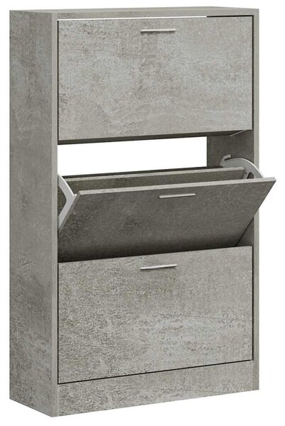 Botník betonově šedý 63x24x103 cm kompozitní dřevo