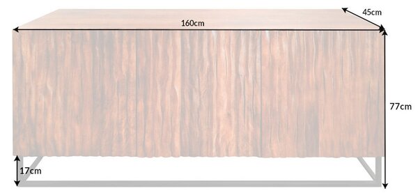 Massive home | Komoda Relief Amazonas 160 cm masiv mango