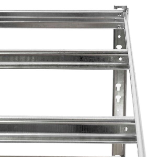 Kovový regál 205x120x45 cm 5 polic MDF SPRINGOS HA5280