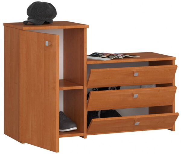 Ak furniture Botník s komodou S16 olše