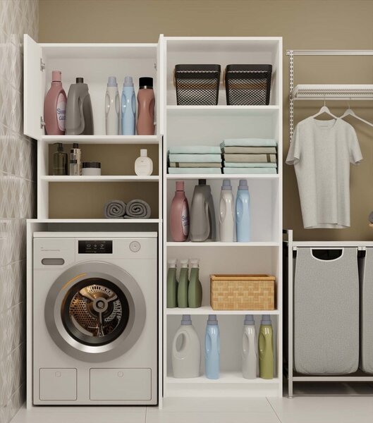 TP Living Koupelnová skříňka nad pračku POLA MULTI bílá