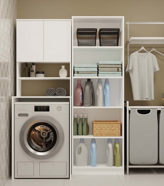 TP Living Koupelnová skříňka nad pračku POLA MULTI bílá