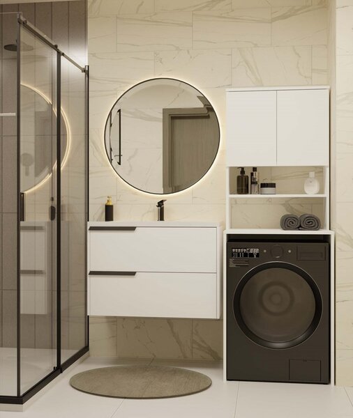TP Living Koupelnová skříňka nad pračku POLA MULTI bílá