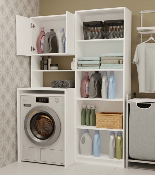TP Living Koupelnová skříňka nad pračku POLA MULTI bílá
