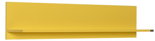 Kalune Design Nástěnná police RAF 120x25 cm žlutá