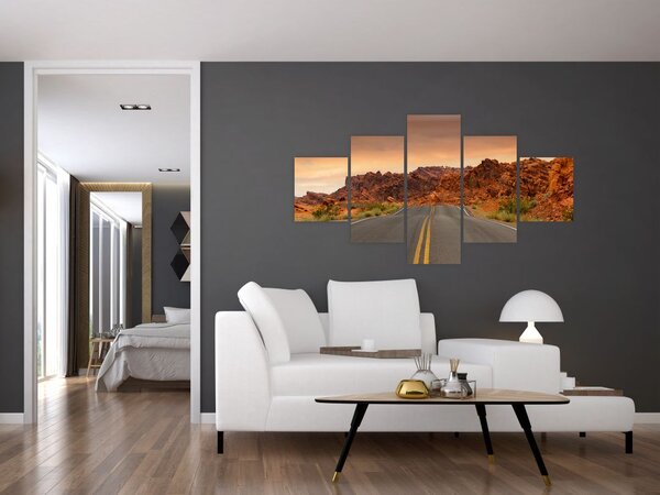 Obraz cesty a skal (125x70 cm)