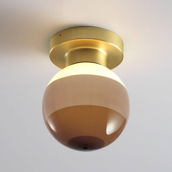 MARSET LED nástěnné světlo Dipping Light A2, hnědá/mosazná, stmívatelný, Mosaz / zlato, Obývací pokoj / jídelna, kov, Design, Koule
