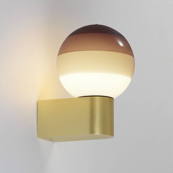 MARSET LED nástěnné světlo Dipping Light A1, hnědá/mosazná, stmívatelný, Mosaz / zlato, Obývací pokoj / jídelna, kov, Design, Koule