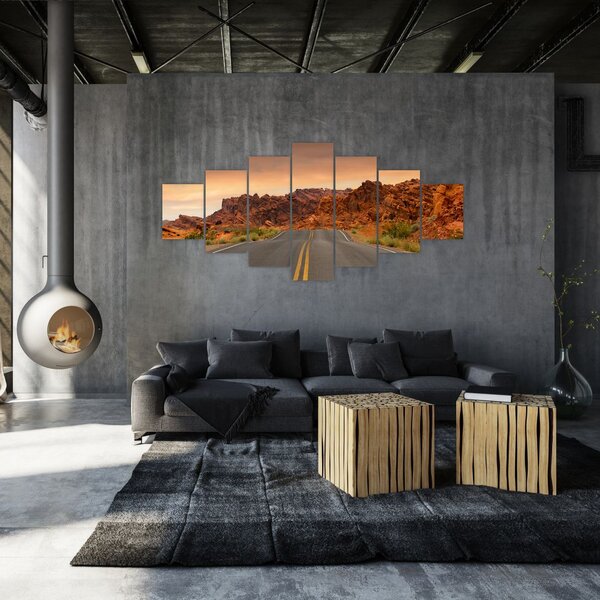 Obraz cesty a skal (210x100 cm)