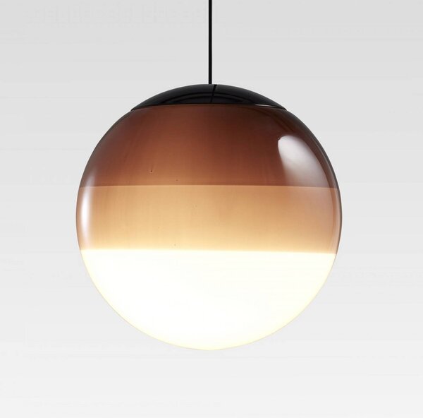 MARSET LED závěsné světlo Dipping Light, Ø 13 cm, hnědá, stmívatelný, Hnědá / rez, Obývací pokoj / jídelna, Sklo, Design, Koule
