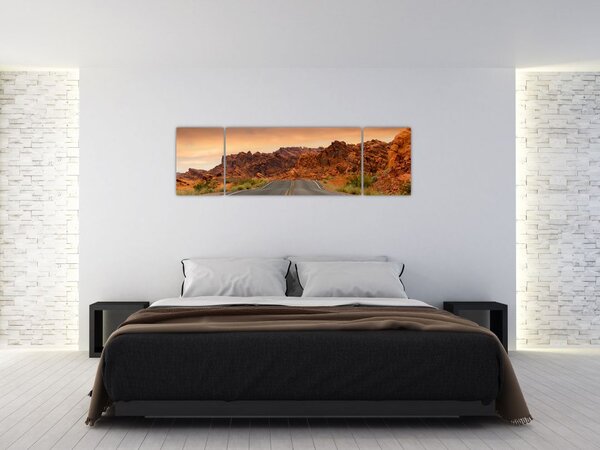 Obraz cesty a skal (170x50 cm)