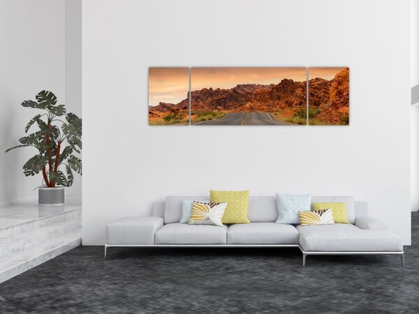 Obraz cesty a skal (170x50 cm)